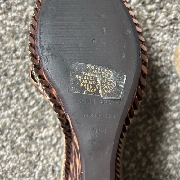 Colin Stuart Leopard Platform Wedge Open Toe Sandal - Picture 4 of 9